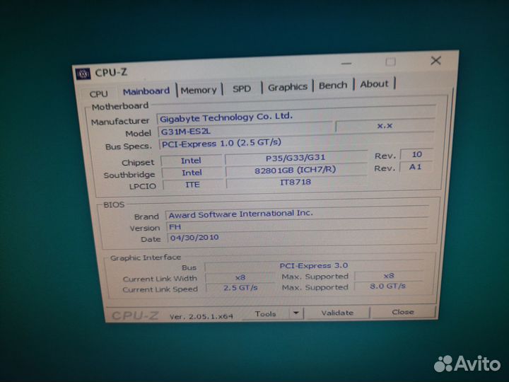 Материнская плата 775+процессор+кулер