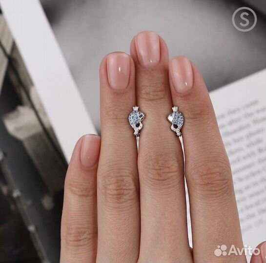 Серебряные серьги детские