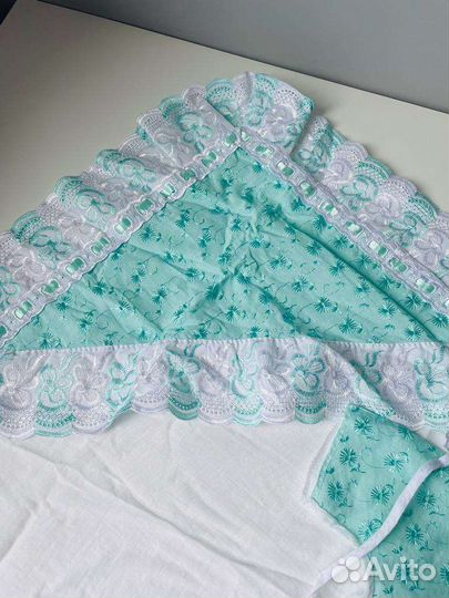 Новый детский летний комплект на выписку крещение