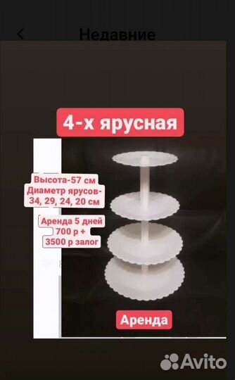 Подставка для торта. 4 яруса, 5 ярусов, 6 ярусов