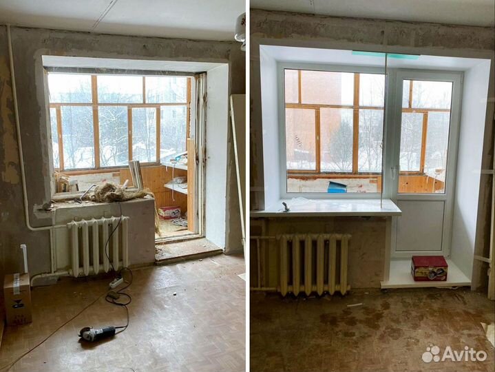 Окна рехау под ключ / остекление балконов