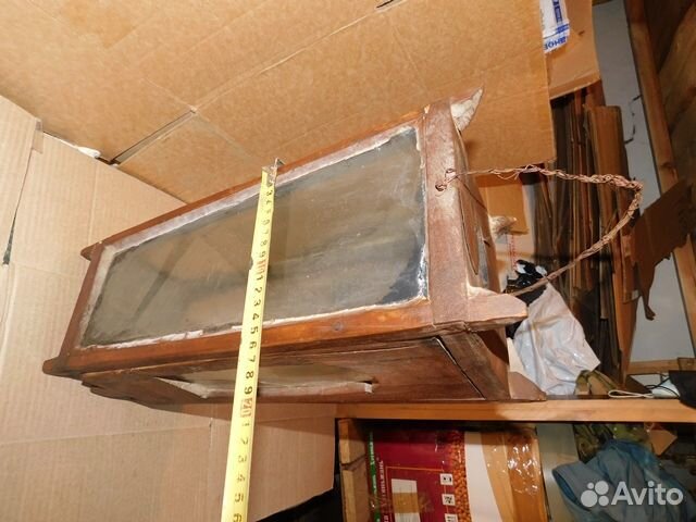 Антикварный, деревянный фонарь под свечу- горелку