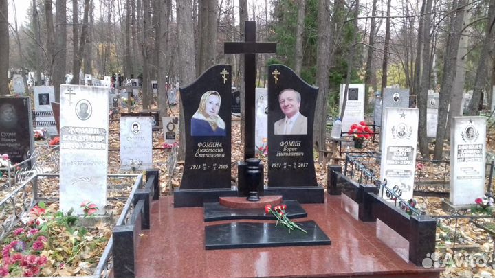 Цветные памятники ограды