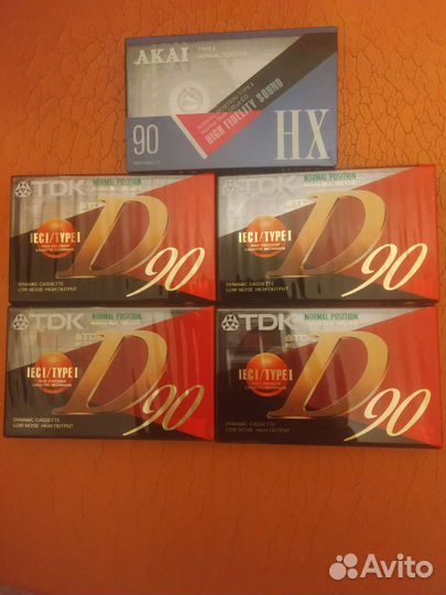 Аудиокассеты TDK D90 запечатанные