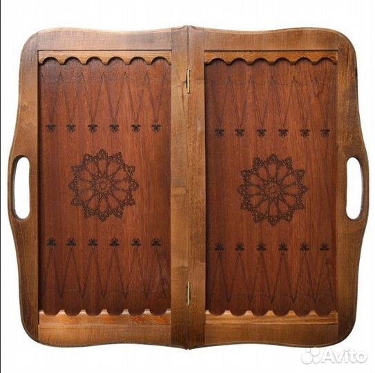 Нарды с ручкой кожаные 60см