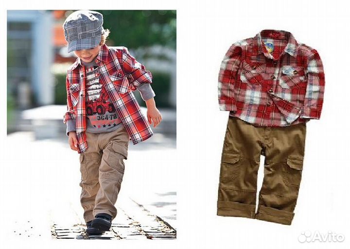 Костюм:рубашка+ кофта+ брюки, новый 80-86