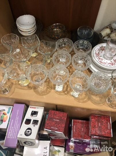 Рюмки бакалы фужеры вазы креманки салатницы кастрю