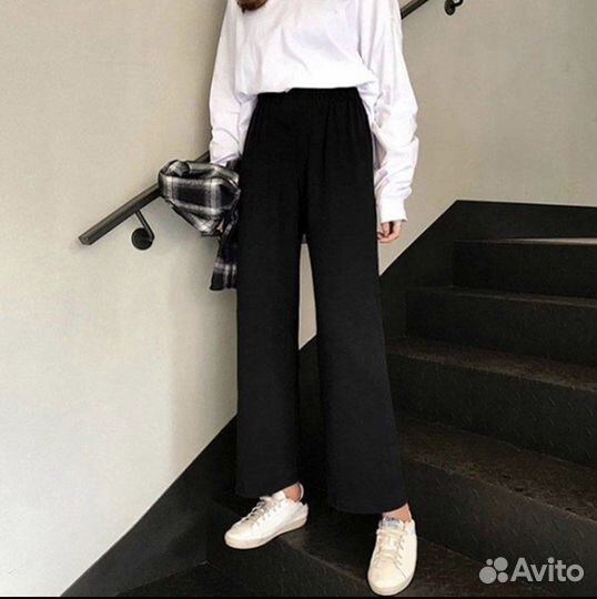 Штаны прямые черные