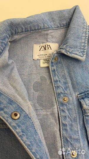 Джинсовая рубашка для девочки zara оригинал
