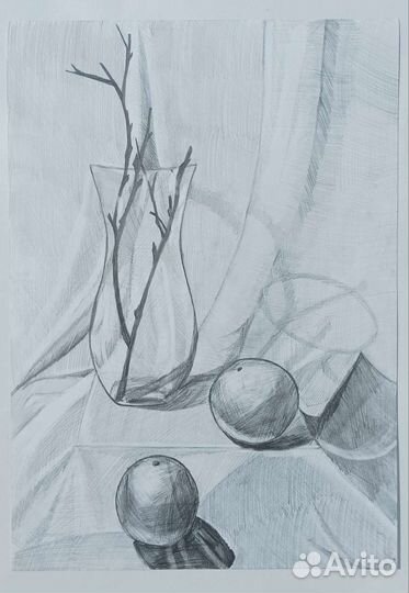 Рисунок академический натюрморт в наличии/на заказ