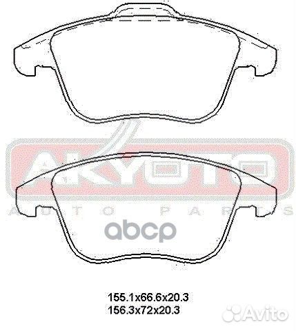 Колодки тормозные дисковые передние AKD-0462 AK