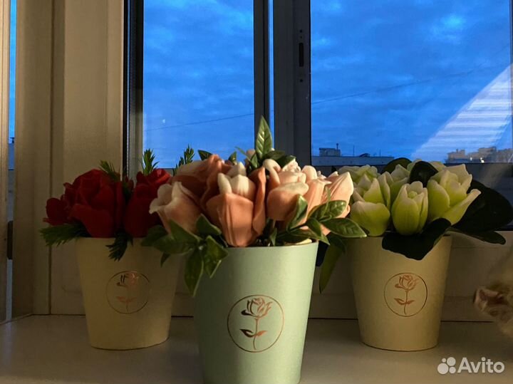 Букет цветов из мыла