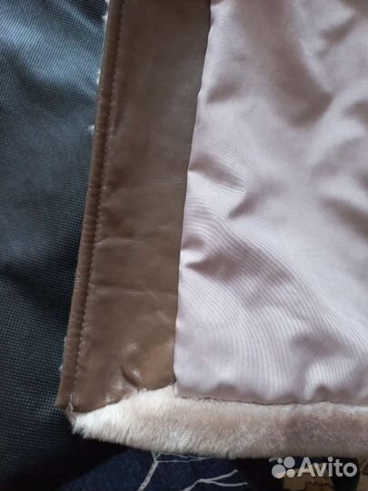 Шуба мутоновая с капюшоном 52 54 размер