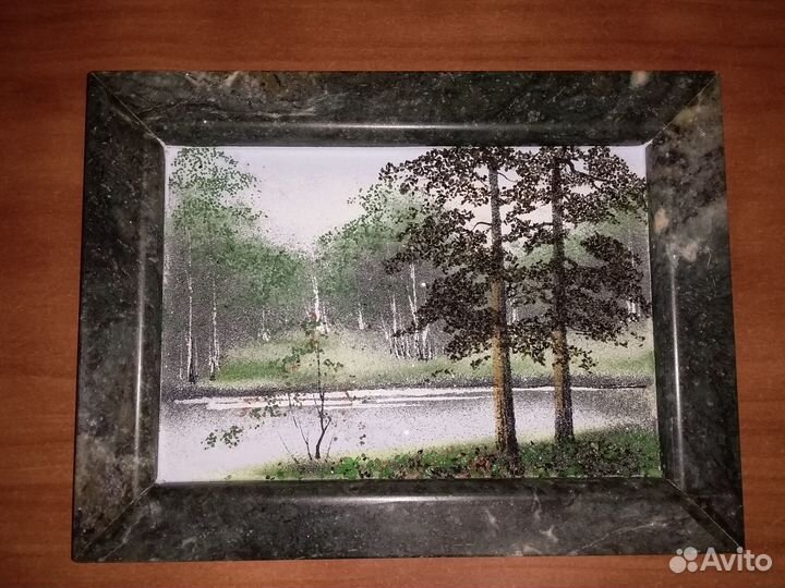 Картины из натурального камня времена года новые