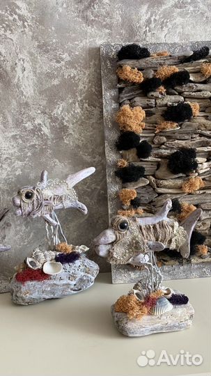 Рыбка из морских деревяшек