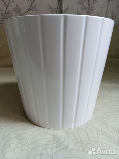 Горшок белый для цветов Kardemumma IKEA