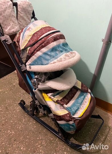 Детские санки коляска ника