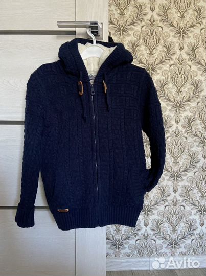 Вязанный кардиган на меху