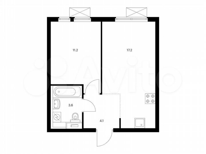 1-к. квартира, 36,1 м², 32/33 эт.