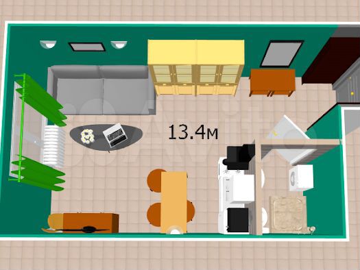 Комната 13,4 м² в 4-к., 2/12 эт.