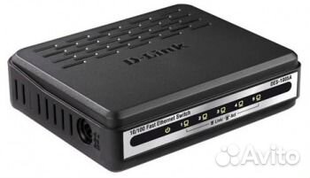 Модем D-Link DES-1005A (сзади 2 порта)