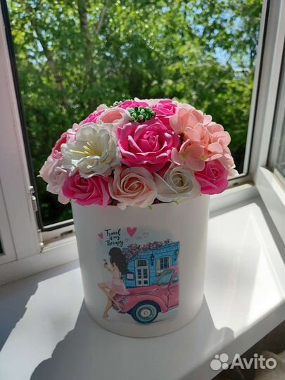 Букет из мыльных роз