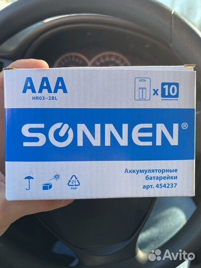 Аккумуляторные батарейки sonnen AAA 1000mAh