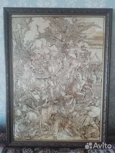 Картина гравюра Четыре всадника Апокалипсиса Дюрер