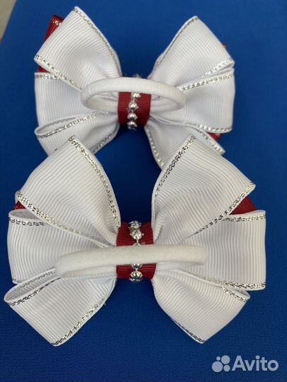 Банты для волос на резинке. Ручная работа