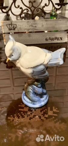 Статуэтка фарфор (50-60г) Синица хохлатая