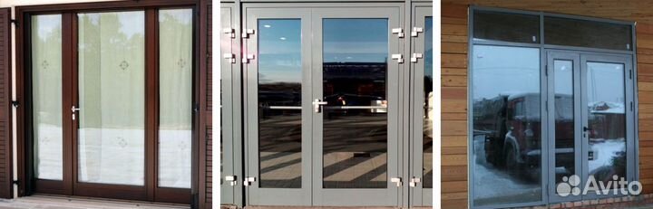 Дверь алюминиевая