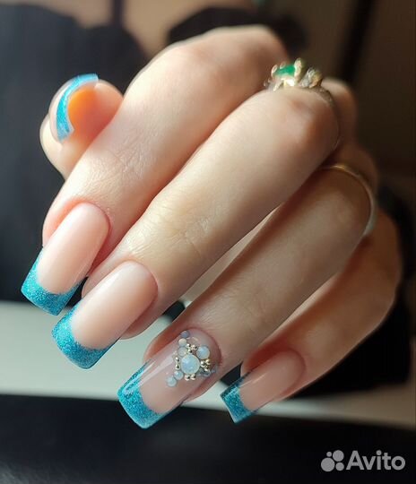 Маникюр гель лак наращивание