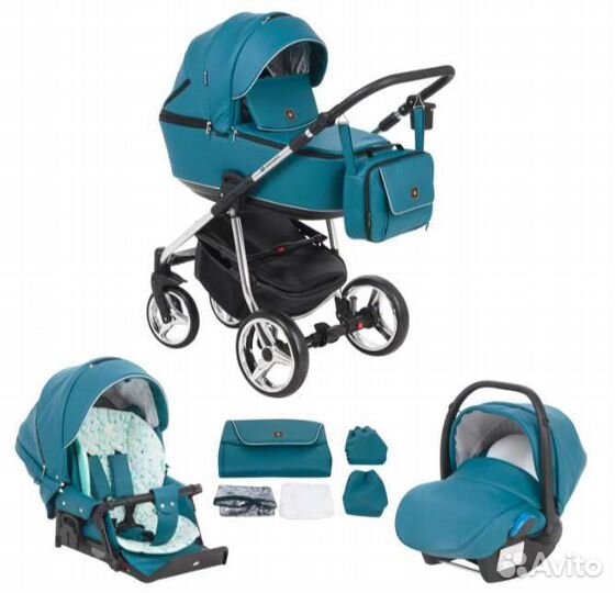 Коляска 3 в 1 Adamex Barcelona special edition