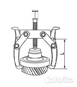 Дело Техники 815010 Съёмник шарнирн. двухлап 100мм
