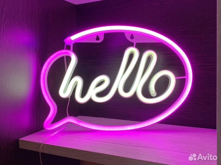Неоновая табличка для декора