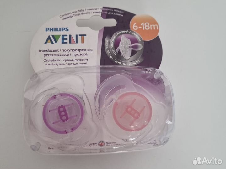 Соска пустышка avent 6 18