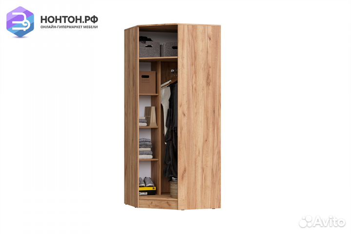 Шкаф Мартина 850 угловой графит / дуб крафт