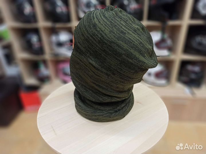 Балаклава зимняя вязаная махровая мото
