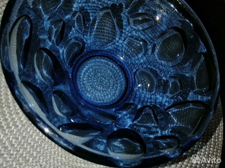 Салатник цветное стекло СССР