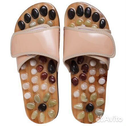 Массажные тапочки, яшма, нефрит и магнитный камень