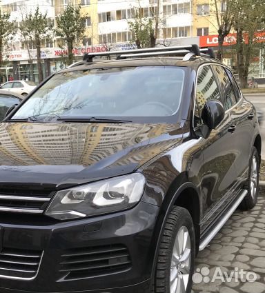 Пороги подножки алюминиевые на VW Touareg 2002-18