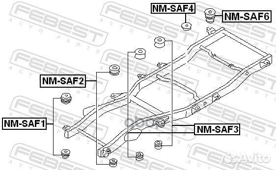 Сайлентблок NM-SAF6 NM-SAF6 Febest