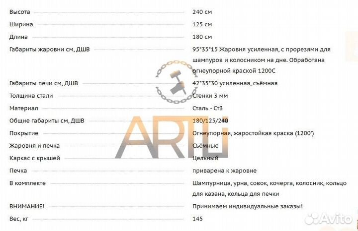 Беседка с мангалом с Завода / Гарантия до 10 лет