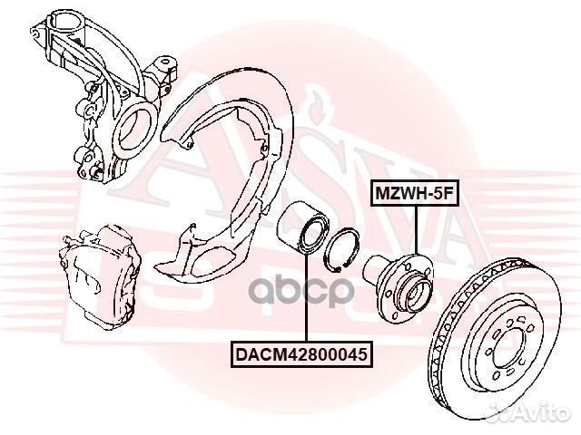 Ступица передняя mzwh5F asva