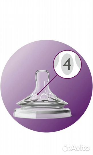 Philips avent Соска быстрый поток Natural, 2 шт