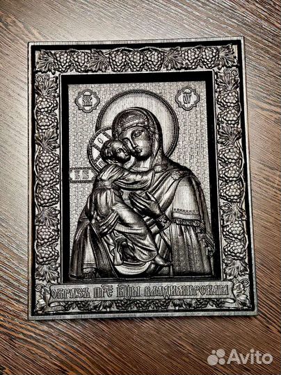 Икона из натурального мореного дуба