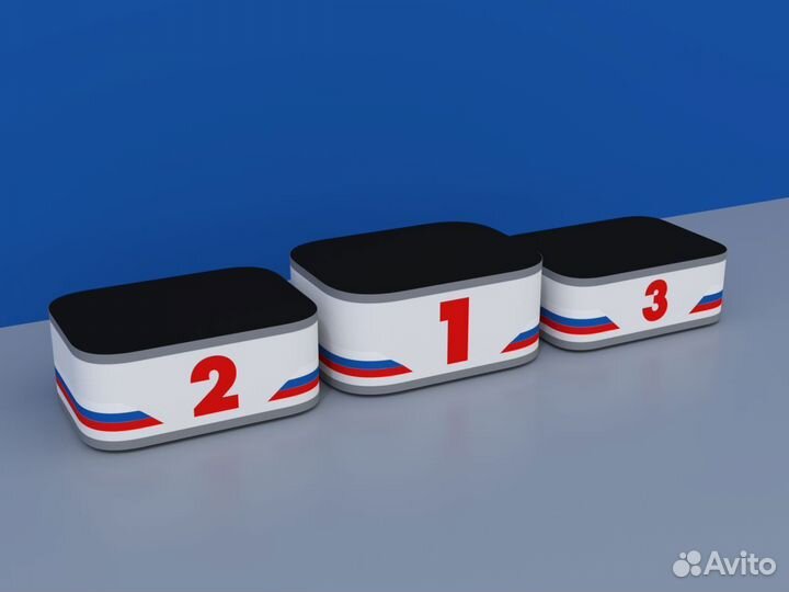 Пьедестал награждения Матрешка 812х612мм (закругл)