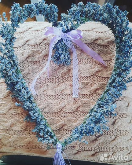 Веночек сердце из лаванды