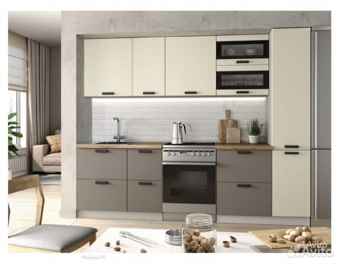 Кухня Ройс ваниль софт, грей софт