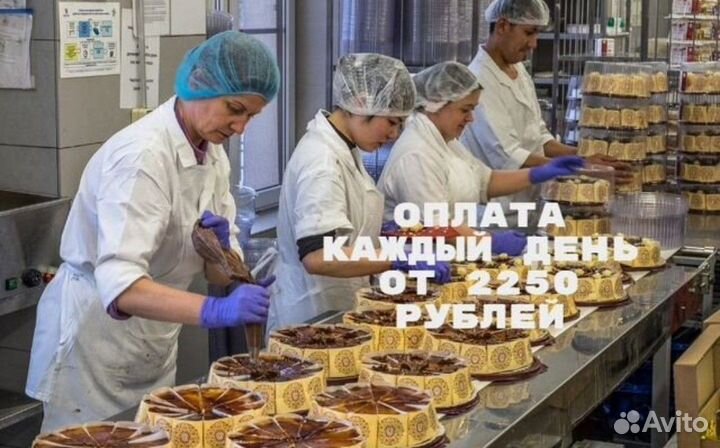Кондитер производства. Оплата каждый день